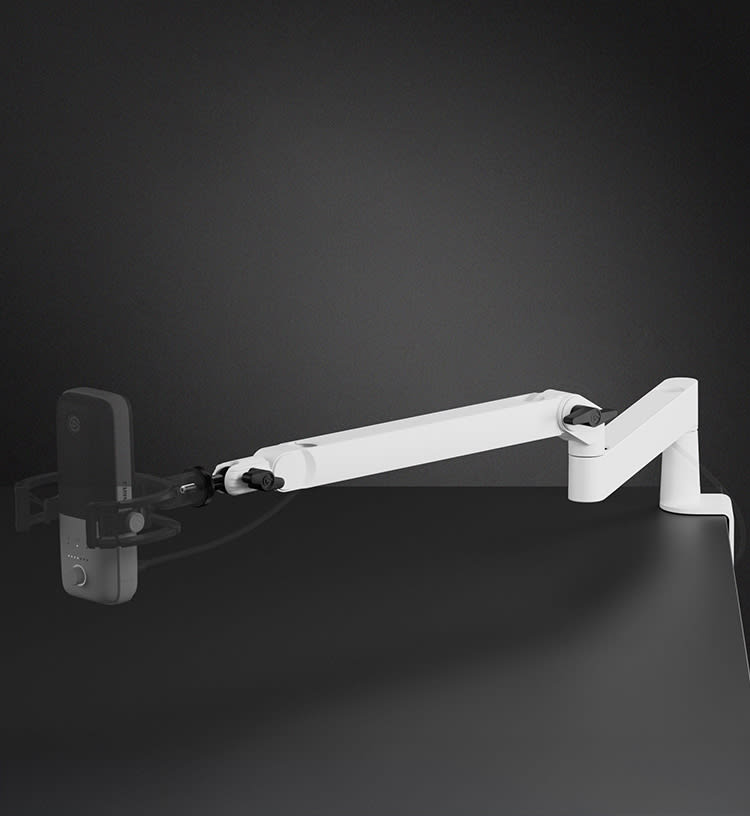 Wave Mic Arm LP - White | Mic Boom Arm for Desks | Elgato